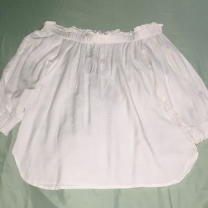 White off the shoulder flowy blouse